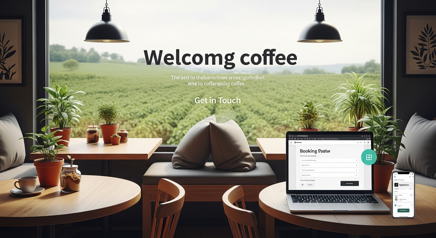 Coffee farmer harvesting coffee beans